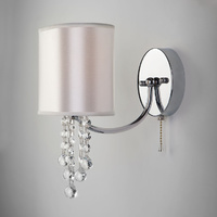 Eurosvet 10084/1 хром/прозрачный хрусталь Strotskis