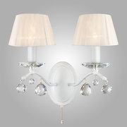 Eurosvet 10058/2 белый с золотом/прозрачный хрусталь Strotskis фото