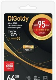 DiGoldy Extreme Pro microSDXC 64GB DG128GCSDXC10UHS-1-ElU3 w фото