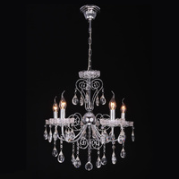 Eurosvet 10046/5 хром/прозрачный хрусталь