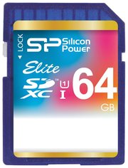 Silicon power ELITE SDXC UHS Class 1 Class 10 64GB фото